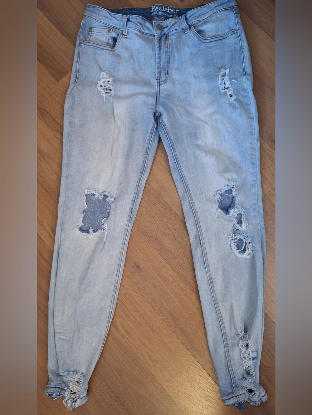 Resfeber Los Angeles Skinny Boyfriend Jeans, Distressed, Size 14
